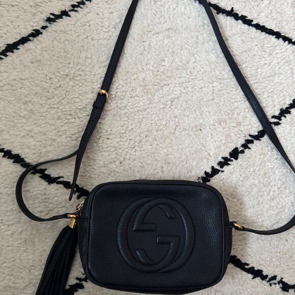 AUTHENTIC Black Gucci Small Soho Disco Bag - Picture 1 of 5